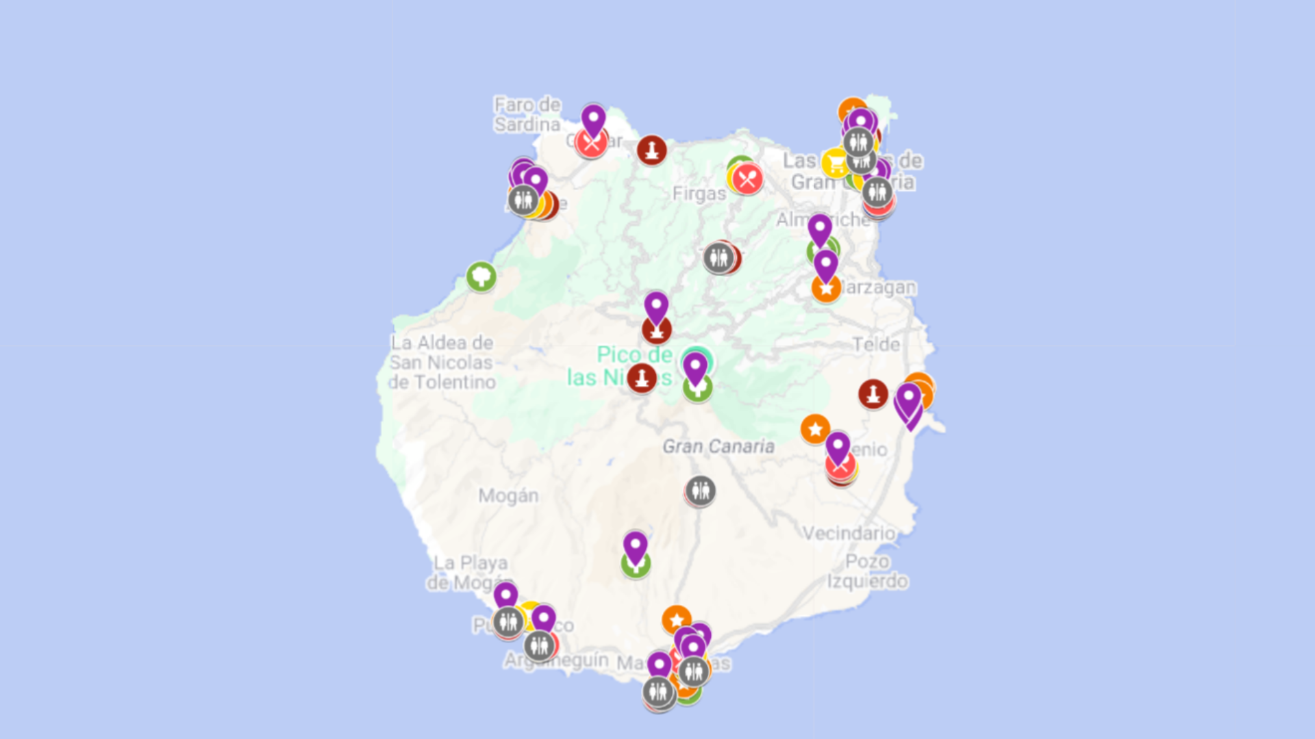 Gran Canaria - kompletna mapa turystyczna