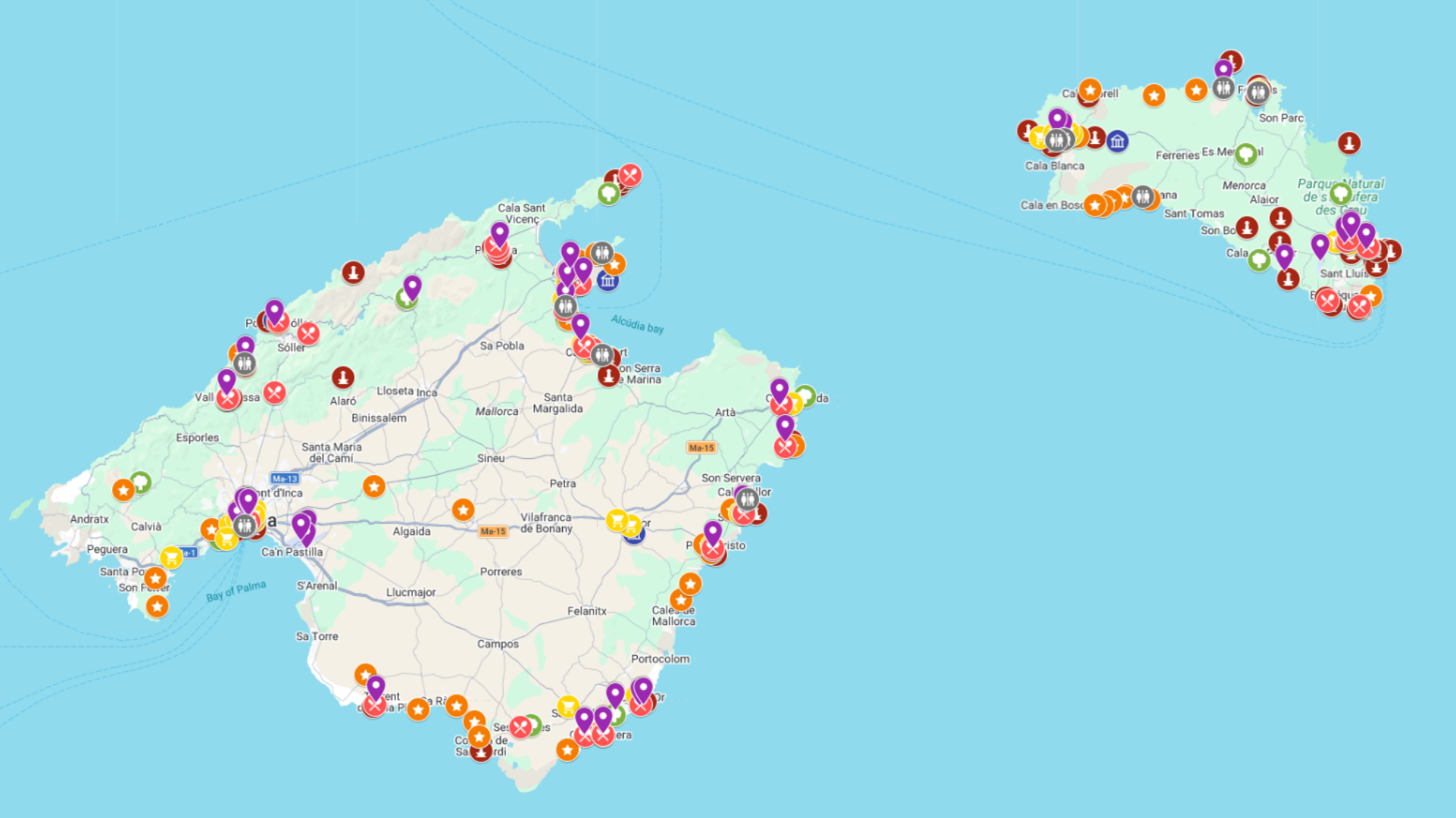 Majorka i Minorka - kompletna mapa turystyczna